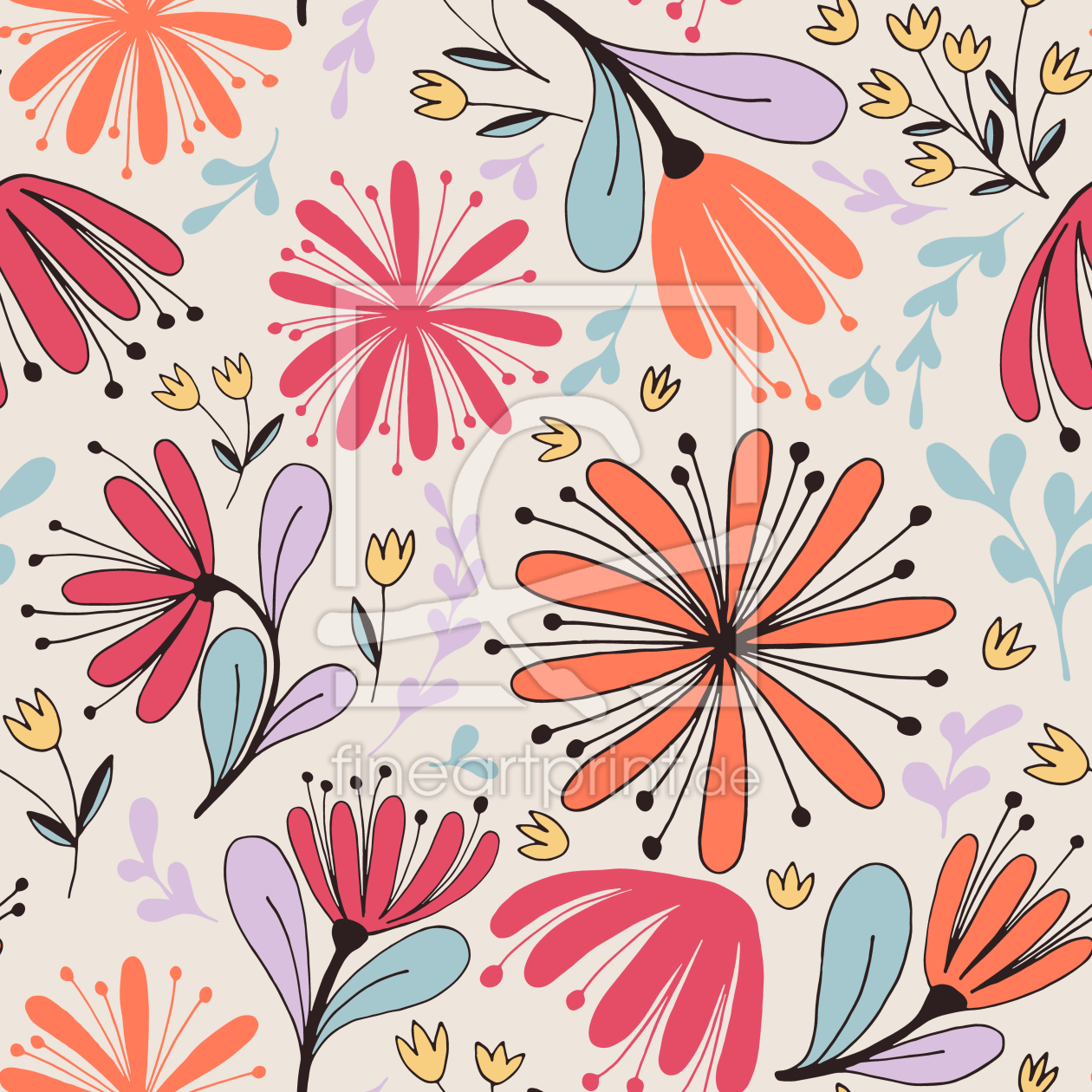 Bild-Nr.: 9014521 Fantasie Blumenwiese erstellt von patterndesigns-com