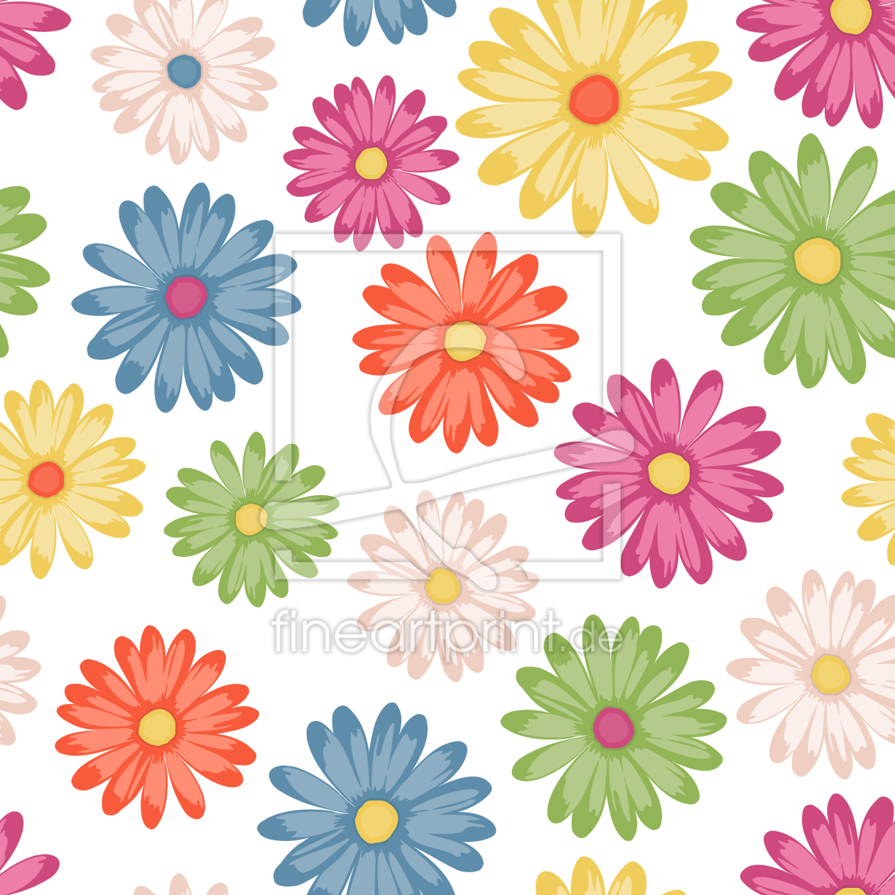 Bild-Nr.: 9014524 Farbenfrohe Gänseblümchen erstellt von patterndesigns-com