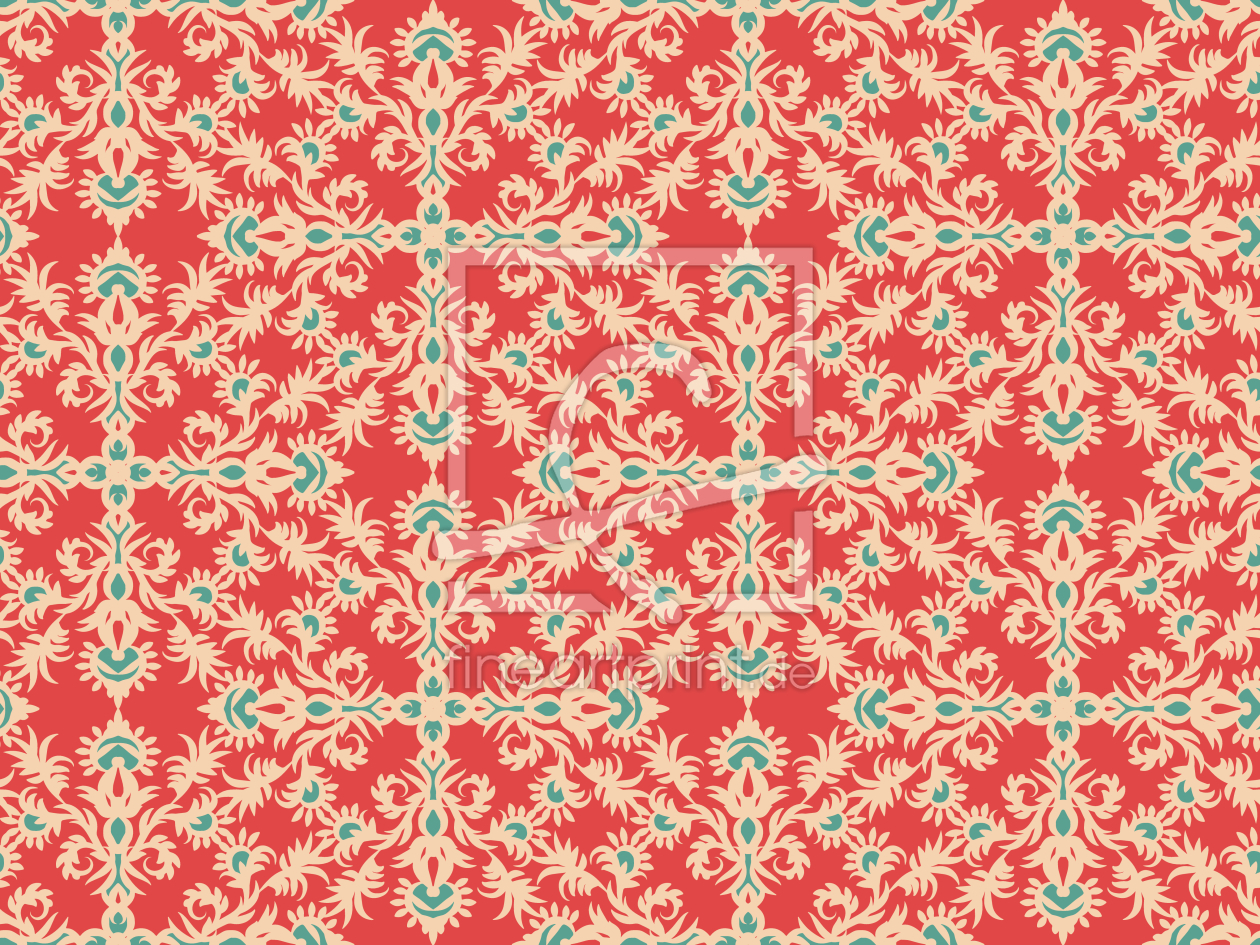 Bild-Nr.: 9014545 Ornamente in rot gezeichneten Arabesken erstellt von patterndesigns-com