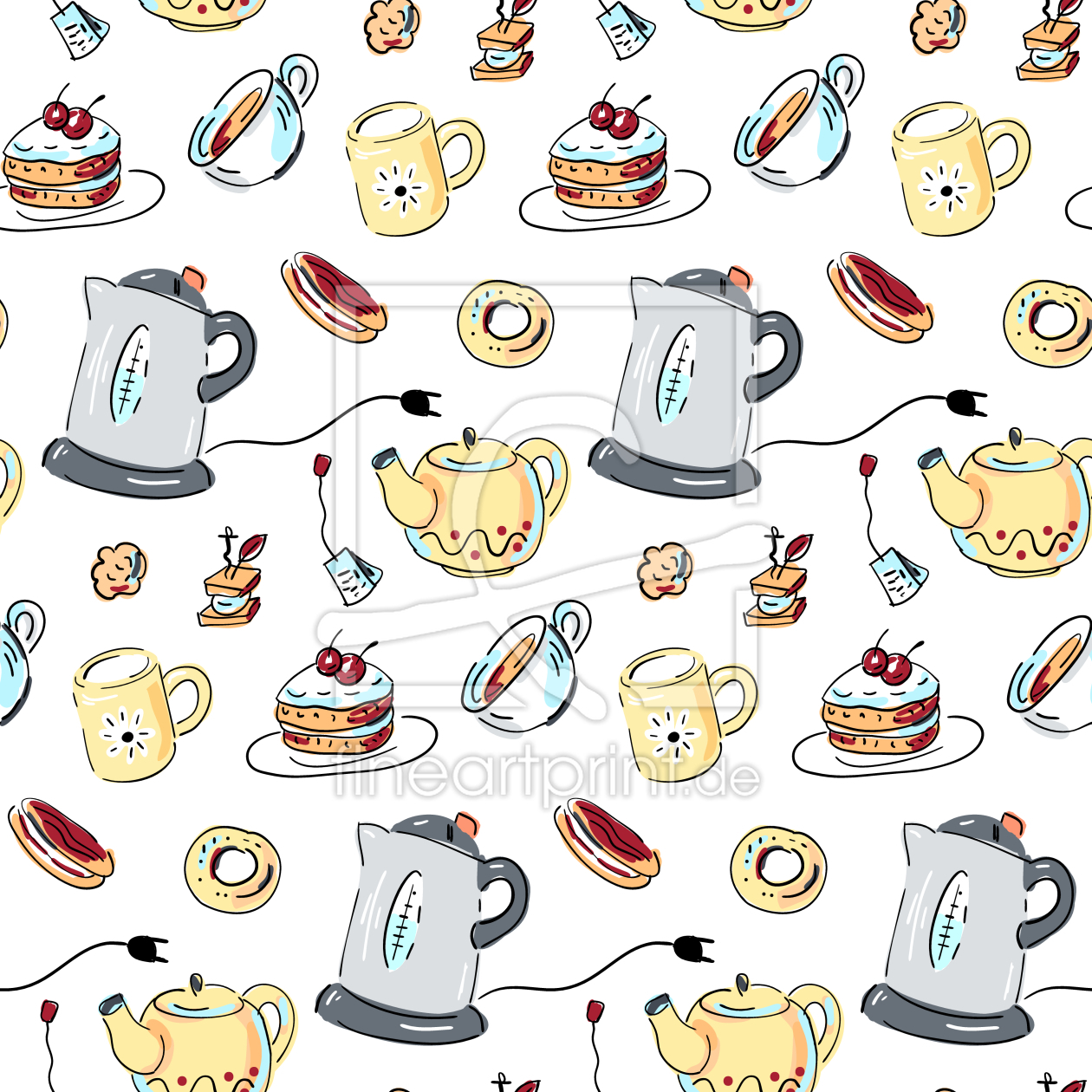 Bild-Nr.: 9014556 Omas Tee-Party erstellt von patterndesigns-com