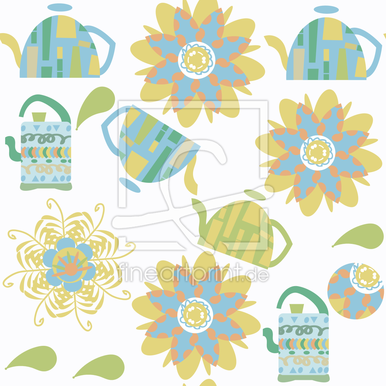 Bild-Nr.: 9014631 Tee von Blumen erstellt von patterndesigns-com