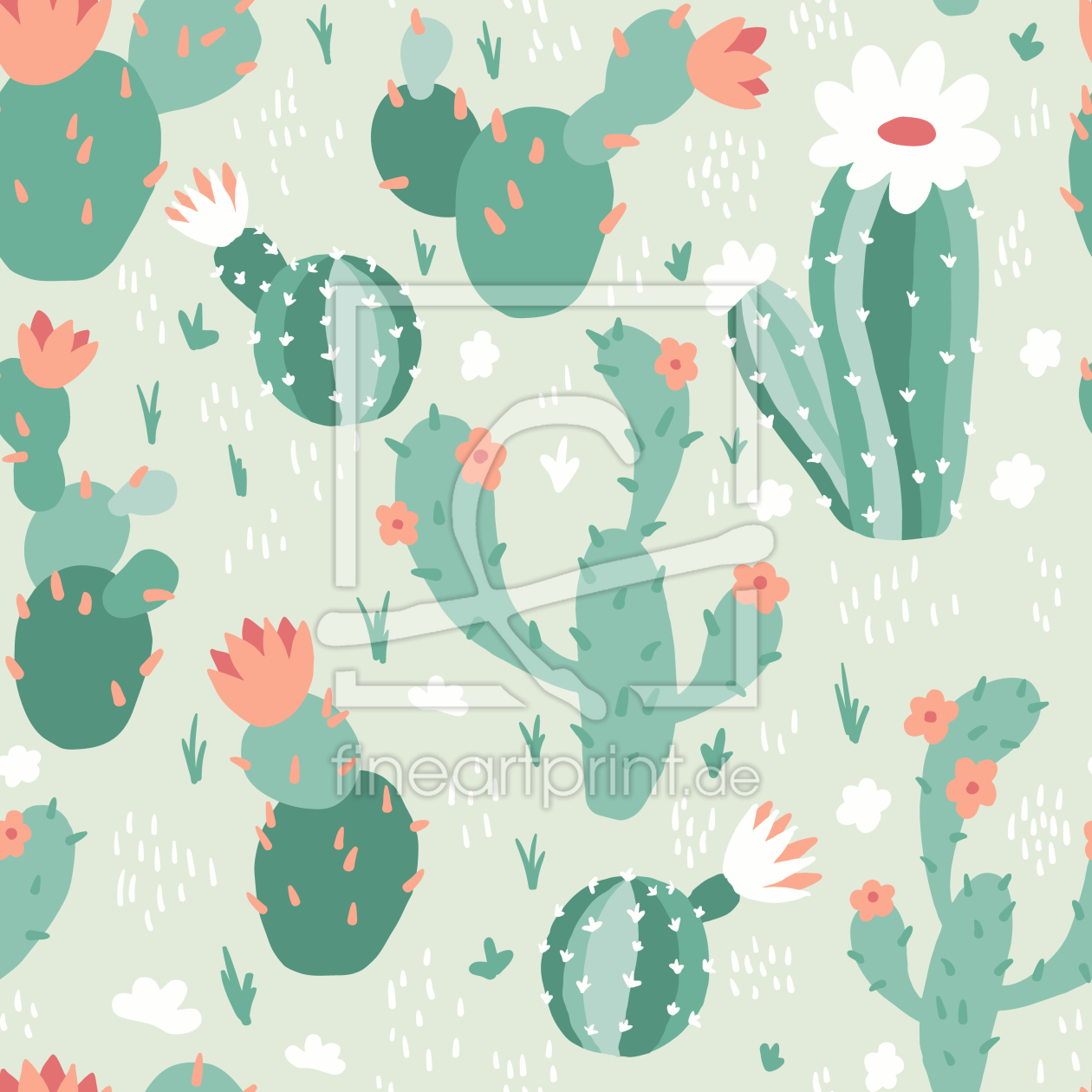 Bild-Nr.: 9014725 Kakteen mit Blumen erstellt von patterndesigns-com