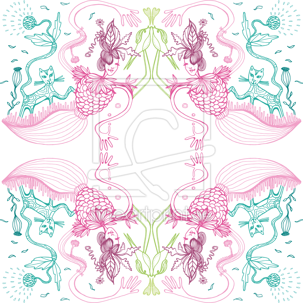 Bild-Nr.: 9014730 Märchen über die Himbeer-Katze erstellt von patterndesigns-com