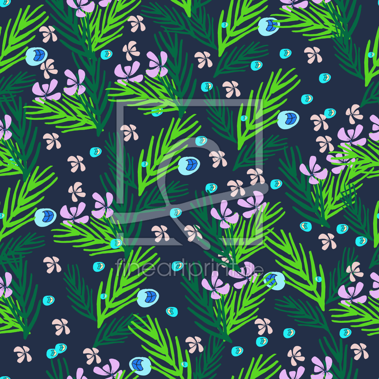 Bild-Nr.: 9014774 Pflanzen mit Wasserblasen erstellt von patterndesigns-com