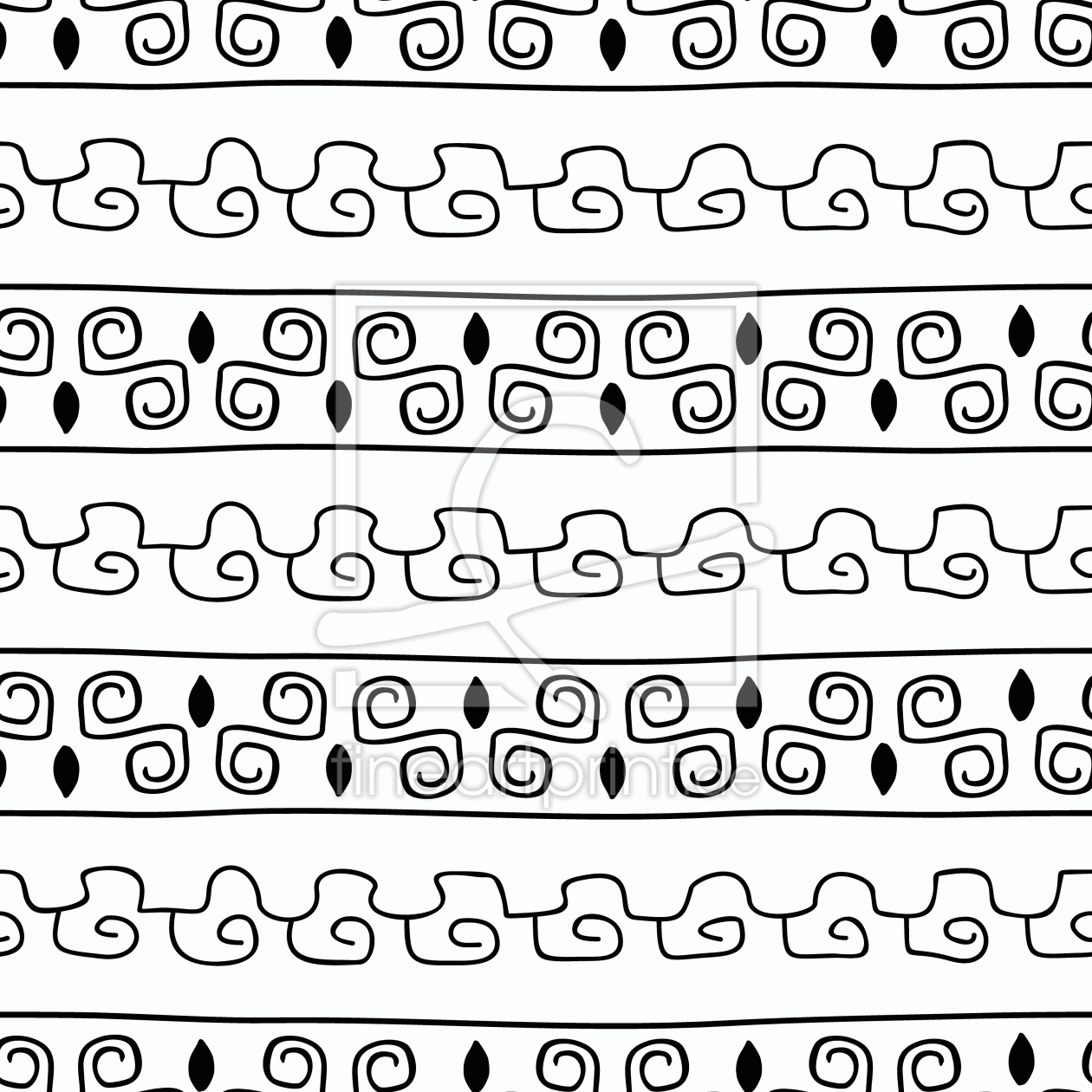 Bild-Nr.: 9014830 Ethnische Spiralen und Tropfen erstellt von patterndesigns-com