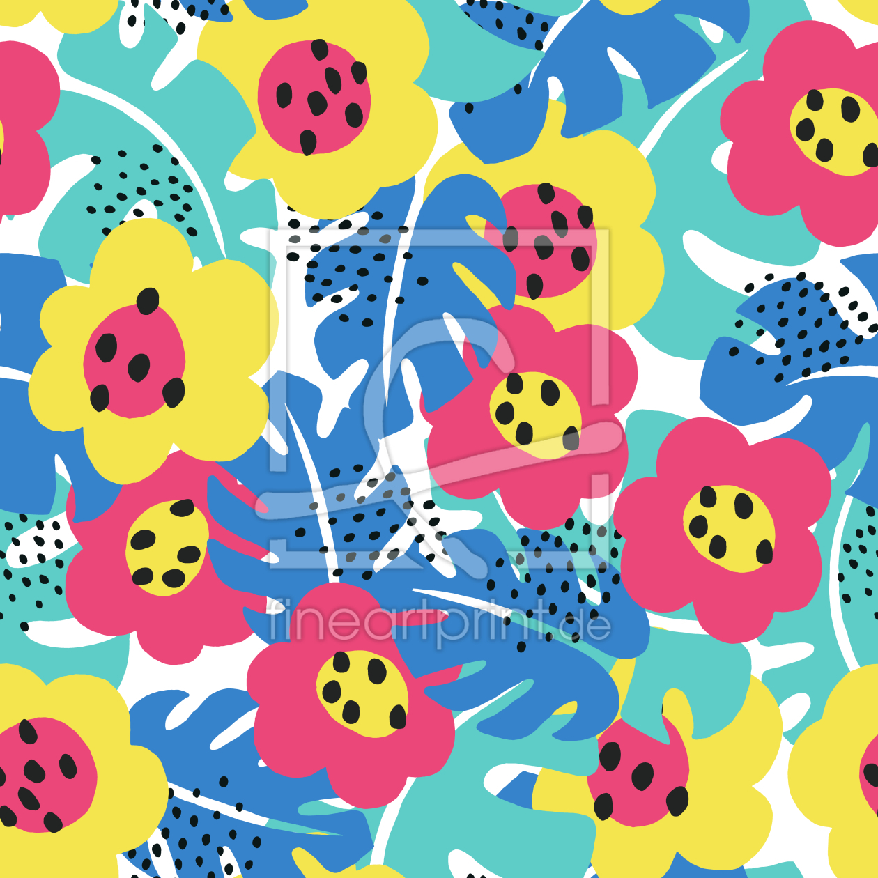 Bild-Nr.: 9014860 Verborgene Jungleblüten erstellt von patterndesigns-com