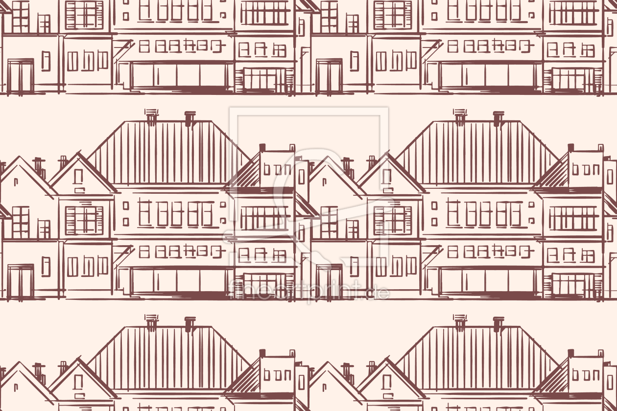 Bild-Nr.: 9014903 Reihe von Stadthäusern erstellt von patterndesigns-com