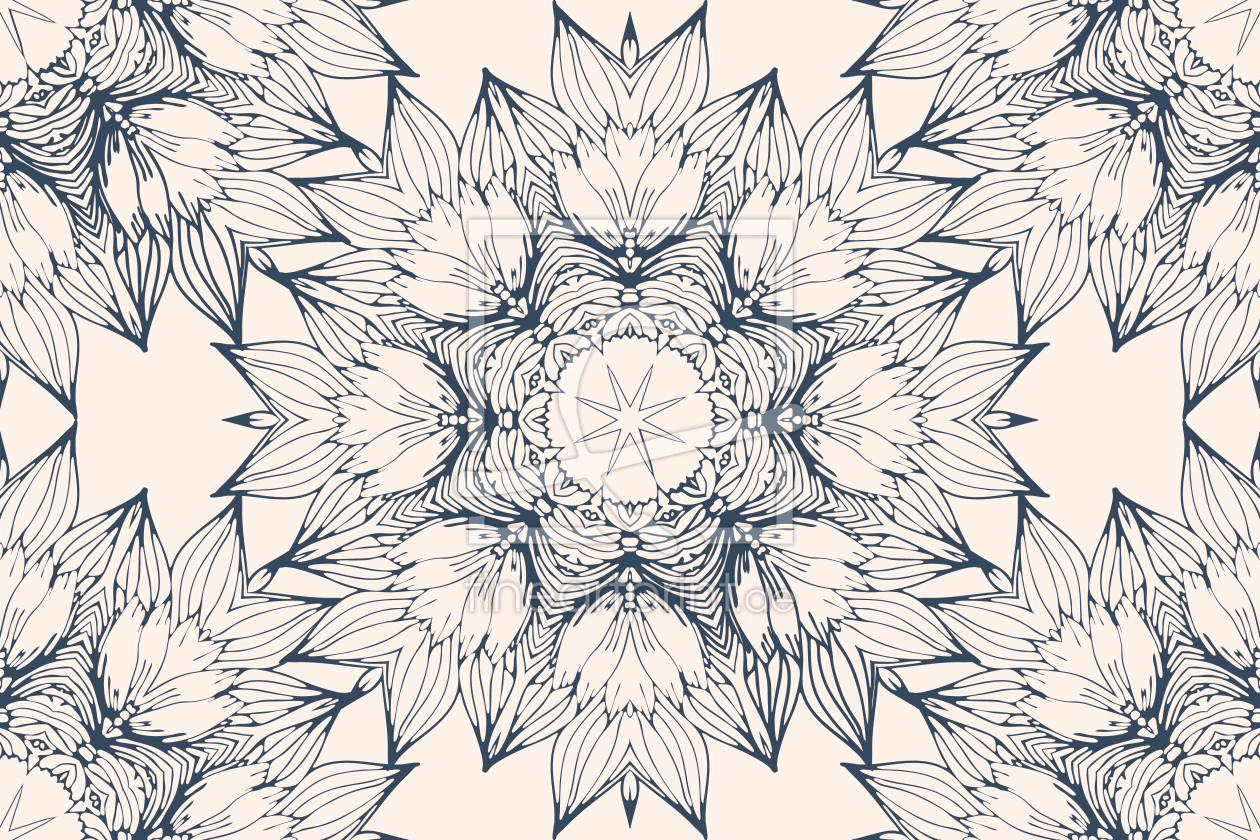 Bild-Nr.: 9014912 Florales Zentangle Mandala erstellt von patterndesigns-com