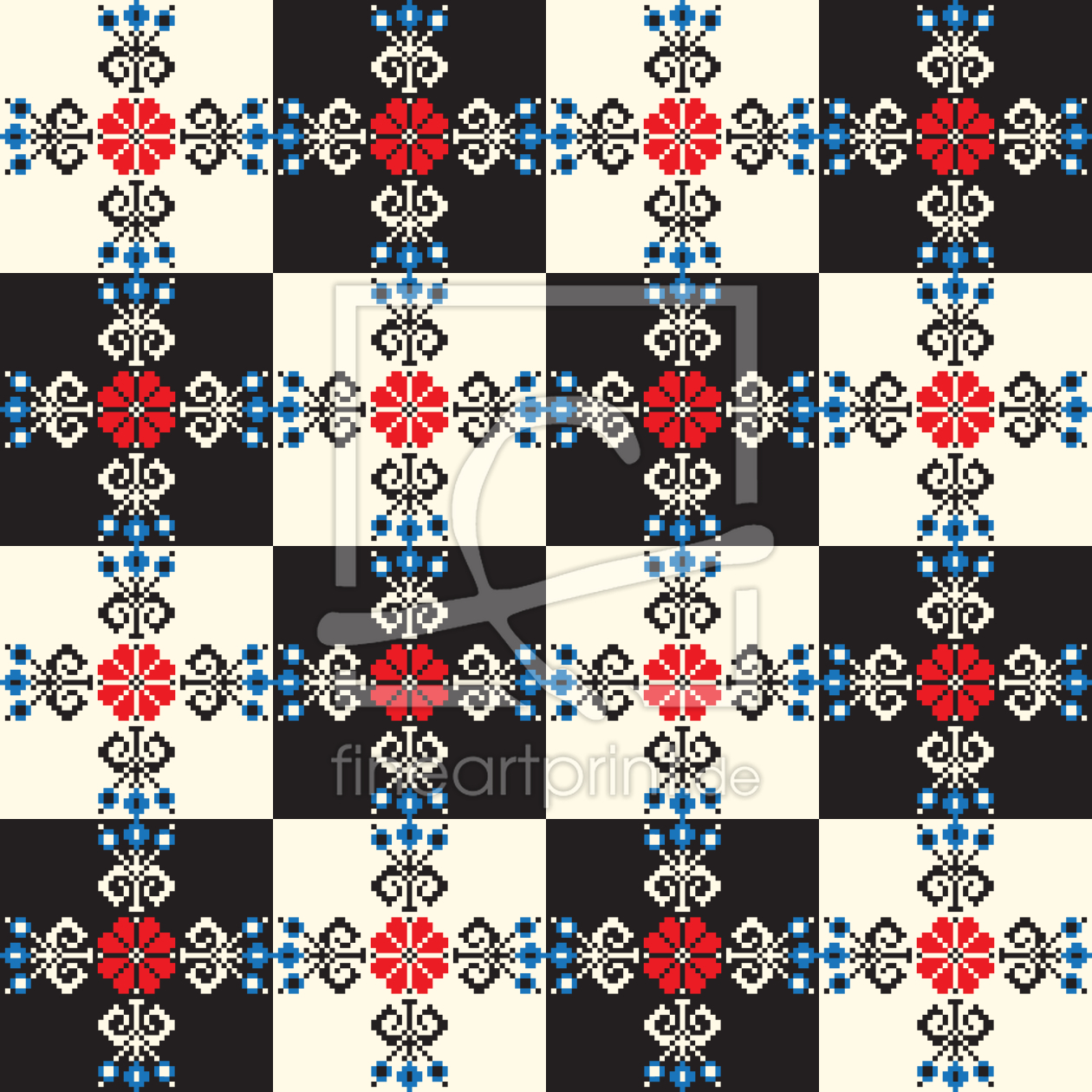 Bild-Nr.: 9015028 Ungarisches Schachbrett erstellt von patterndesigns-com