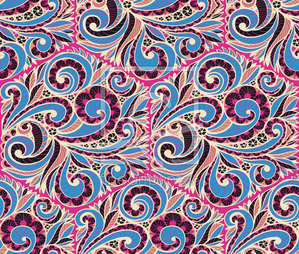 Bild-Nr.: 9015116 Paisley Fliesen erstellt von patterndesigns-com