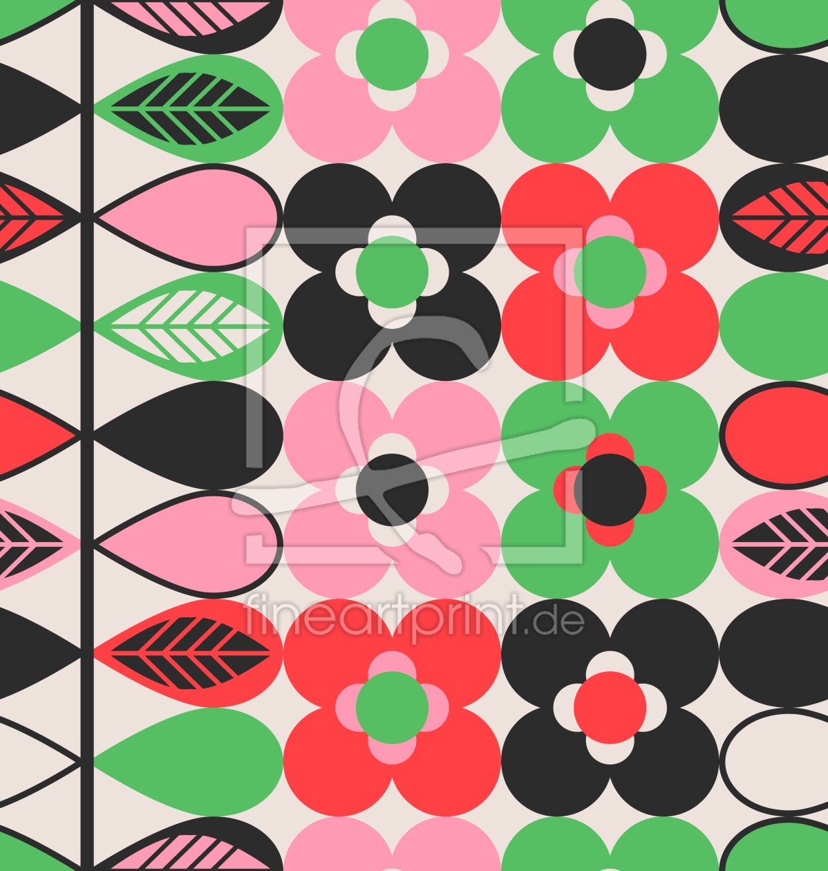 Bild-Nr.: 9015183 Stilisierte Blumen-Bordüre erstellt von patterndesigns-com