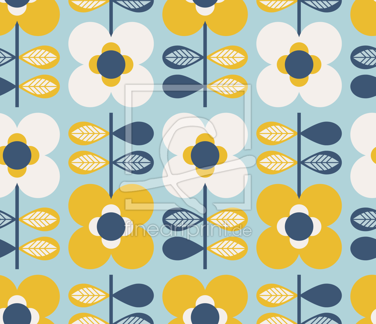 Bild-Nr.: 9015268 Schicke Retro-Blumen erstellt von patterndesigns-com