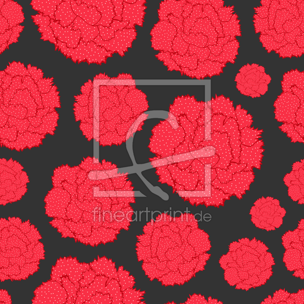 Bild-Nr.: 9015359 Nelken mit Tupfen erstellt von patterndesigns-com