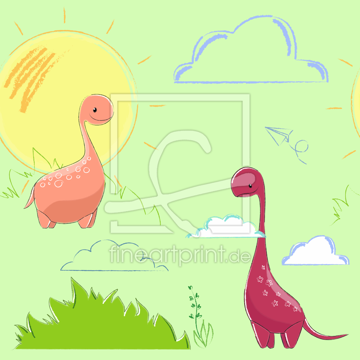 Bild-Nr.: 9015361 Liebliche Dinosaurier erstellt von patterndesigns-com