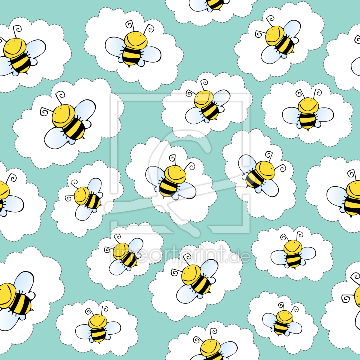 Bild-Nr.: 9015363 Fröhlicher Bienen Sticker erstellt von patterndesigns-com