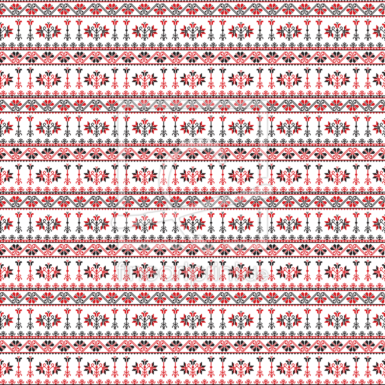 Bild-Nr.: 9015375 Traditionelle rumänische Bordüre erstellt von patterndesigns-com