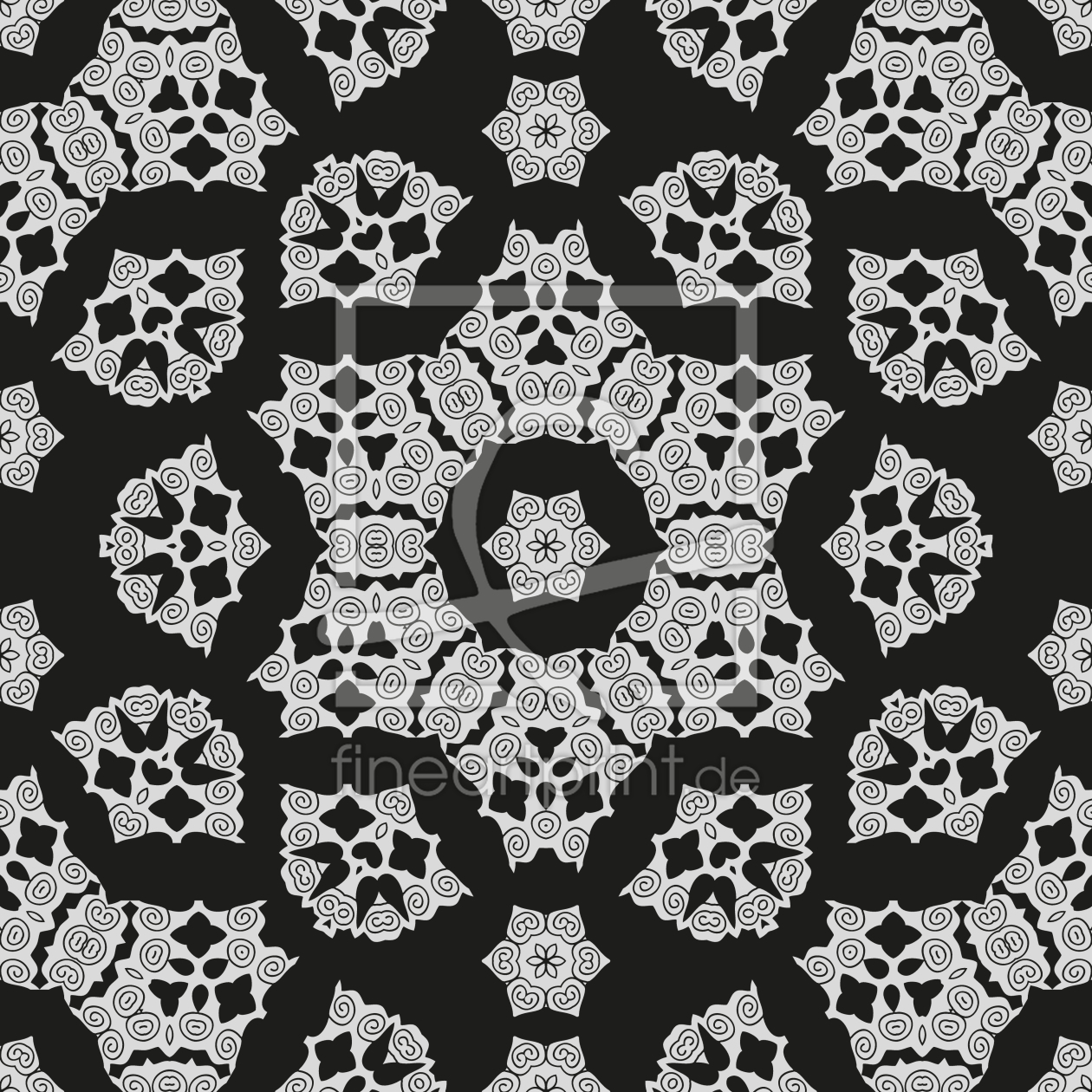 Bild-Nr.: 9015378 Gekringelte Fantasie Blumen erstellt von patterndesigns-com