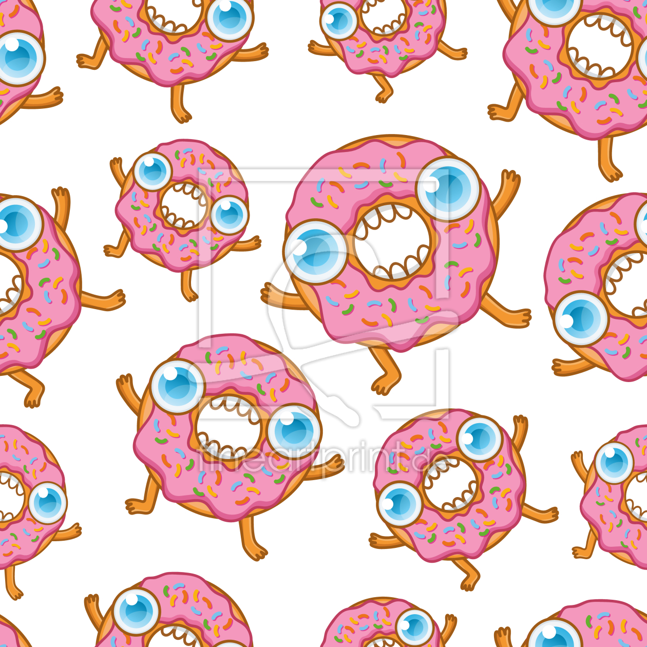 Bild-Nr.: 9015416 Hungrige Karikatur Donuts erstellt von patterndesigns-com
