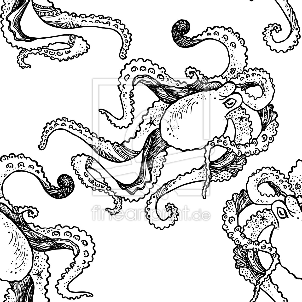 Bild-Nr.: 9015458 Faltiger Octopus erstellt von patterndesigns-com