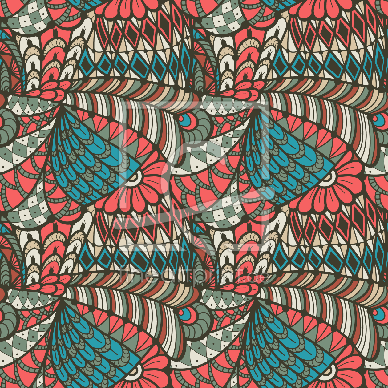 Bild-Nr.: 9015469 Ein Zentangle Ausmalen erstellt von patterndesigns-com