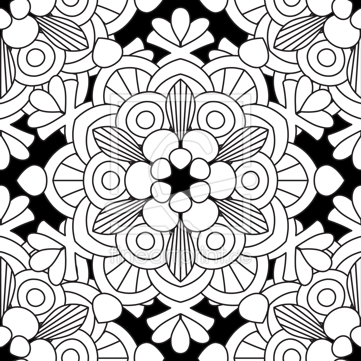 Bild-Nr.: 9015483 Blumen-Mandala erstellt von patterndesigns-com