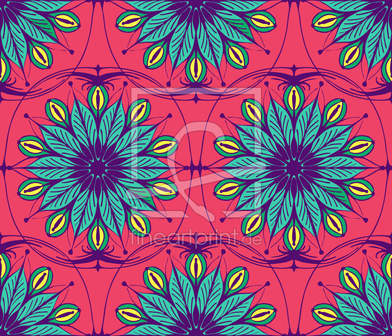 Bild-Nr.: 9015491 Stilisierte verzierte Blumen erstellt von patterndesigns-com