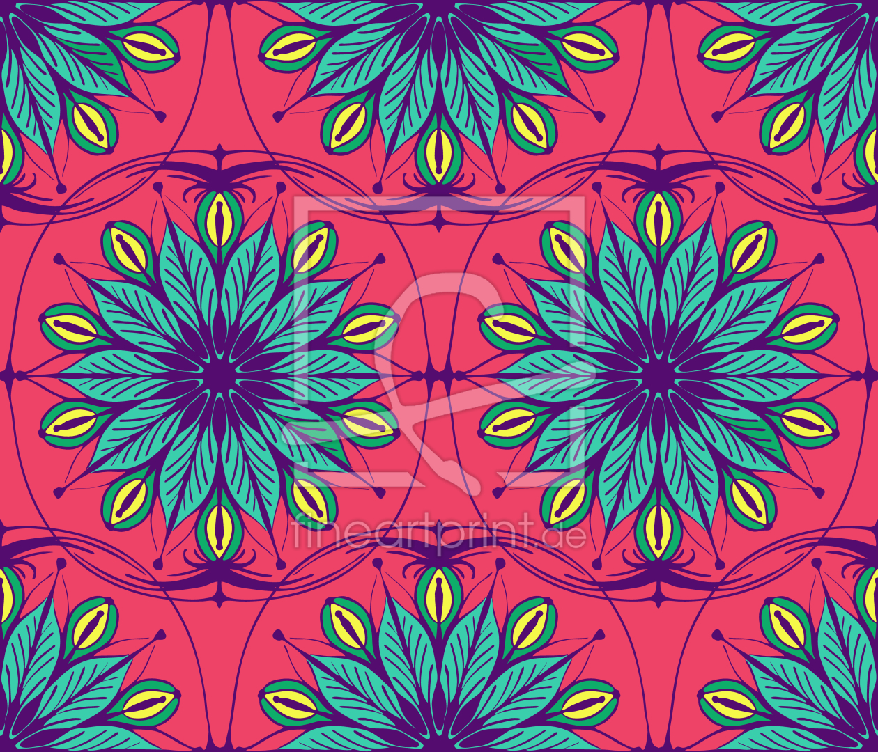 Bild-Nr.: 9015491 Stilisierte verzierte Blumen erstellt von patterndesigns-com