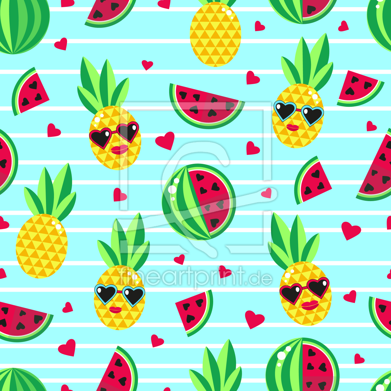 Bild-Nr.: 9015492 Liebesgeschichte von zwei Ananas erstellt von patterndesigns-com