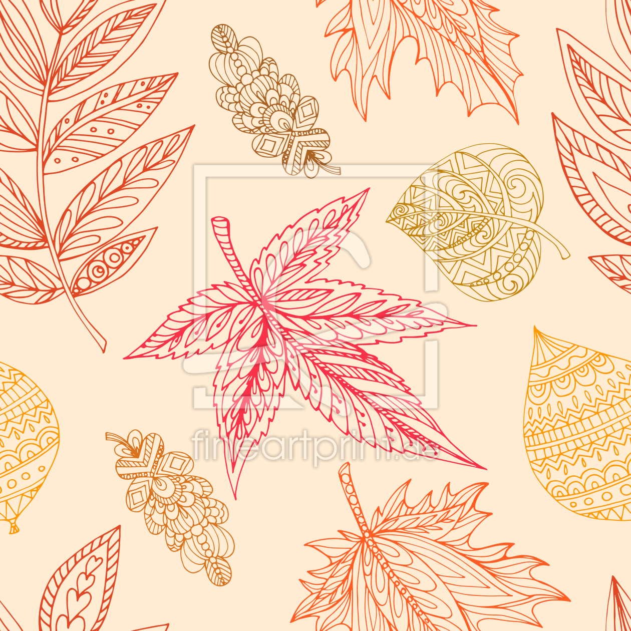Bild-Nr.: 9015507 Dekorative Herbstblätter erstellt von patterndesigns-com