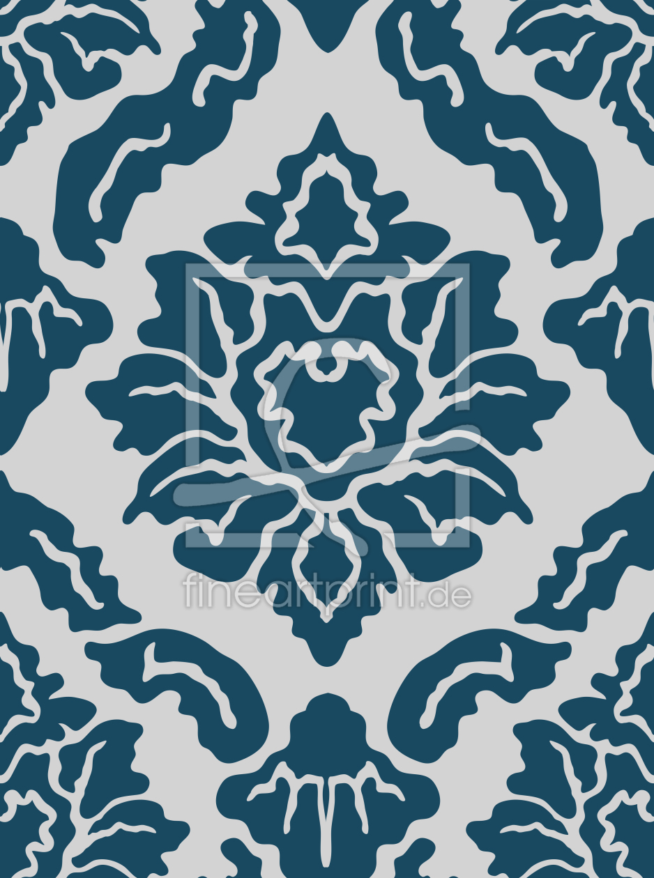 Bild-Nr.: 9024716 Pop Barock Blau erstellt von patterndesigns-com