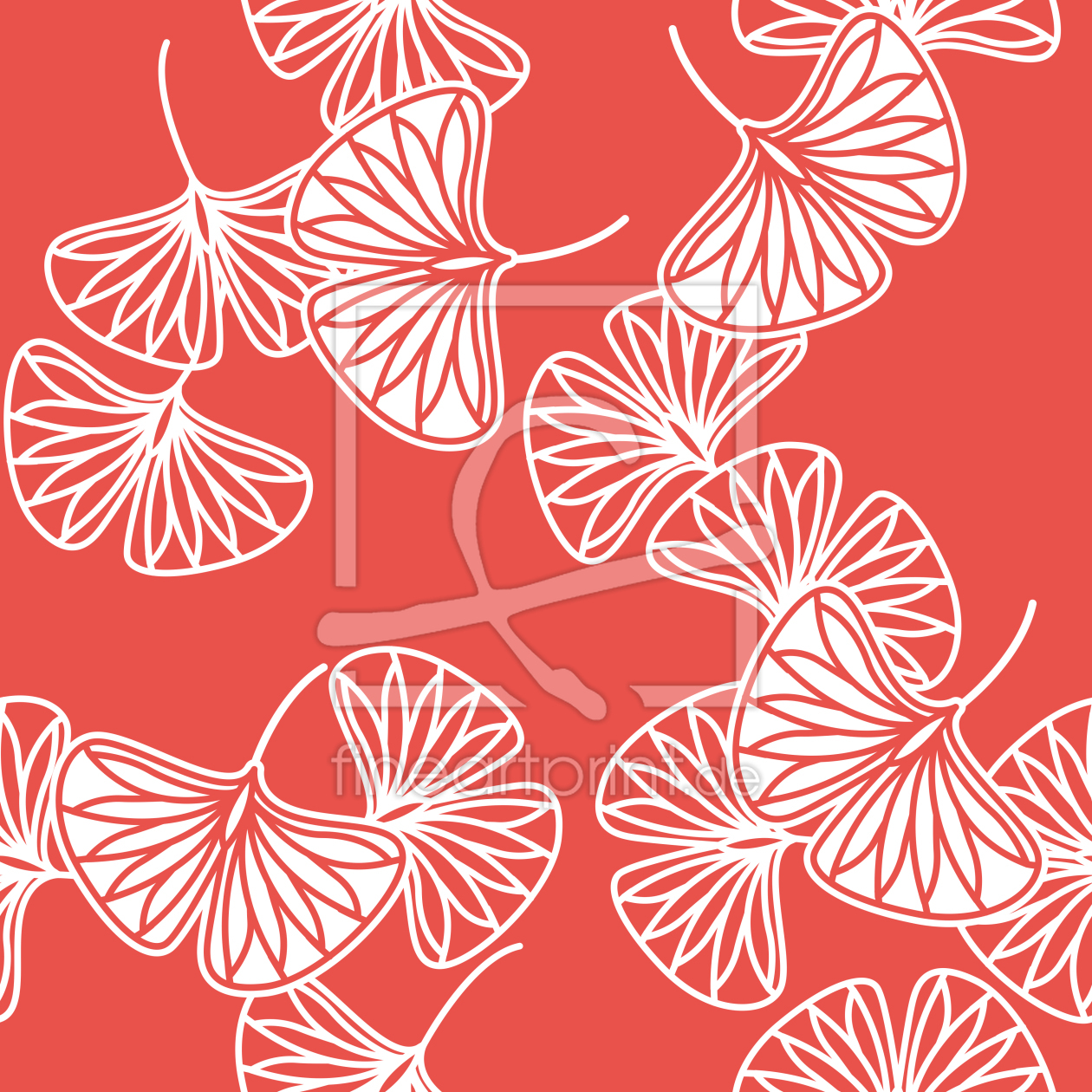 Bild-Nr.: 9024744 Ginkgo Rot erstellt von patterndesigns-com