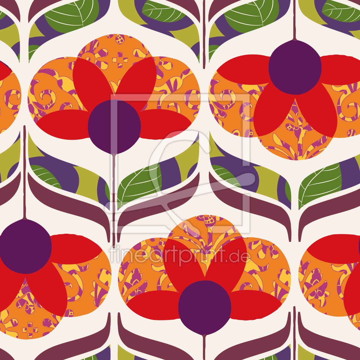 Bild-Nr.: 9024794 Bunte Flower Power erstellt von patterndesigns-com