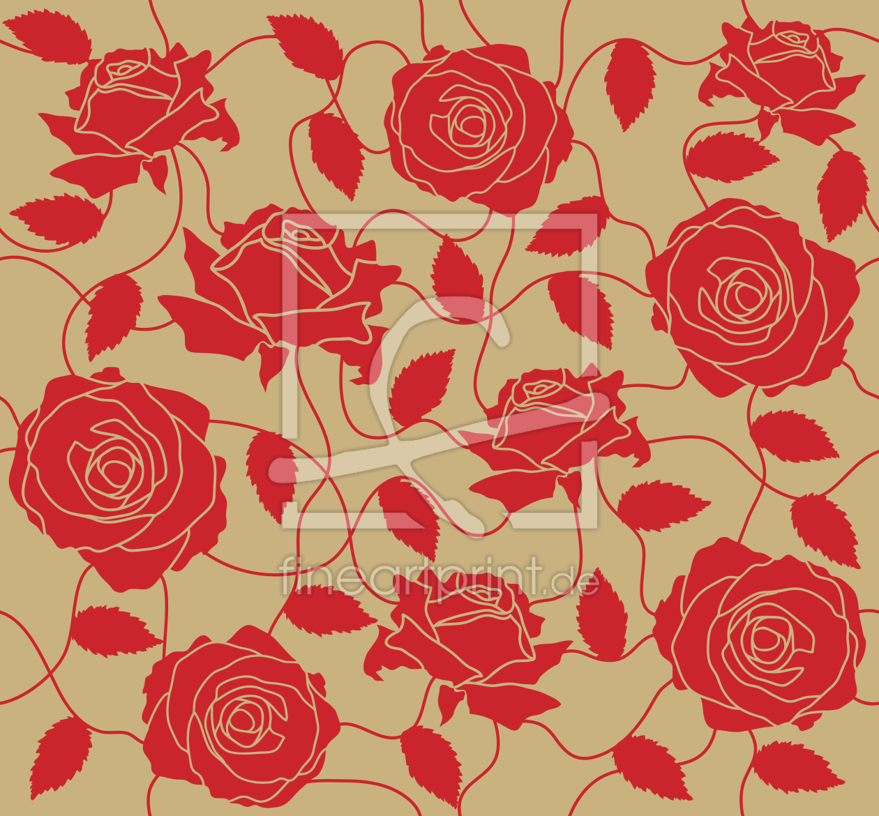 Bild-Nr.: 9024826 Dornröschen Rot Und Braun erstellt von patterndesigns-com