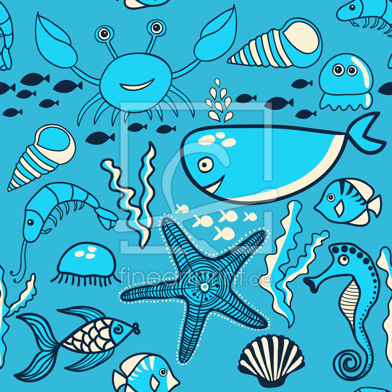 Bild-Nr.: 9024963 Happy Ocean Blues erstellt von patterndesigns-com