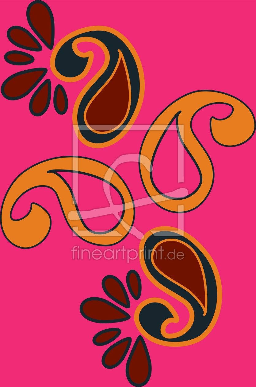 Bild-Nr.: 9024985 Fancy Paisley Fuchsia erstellt von patterndesigns-com