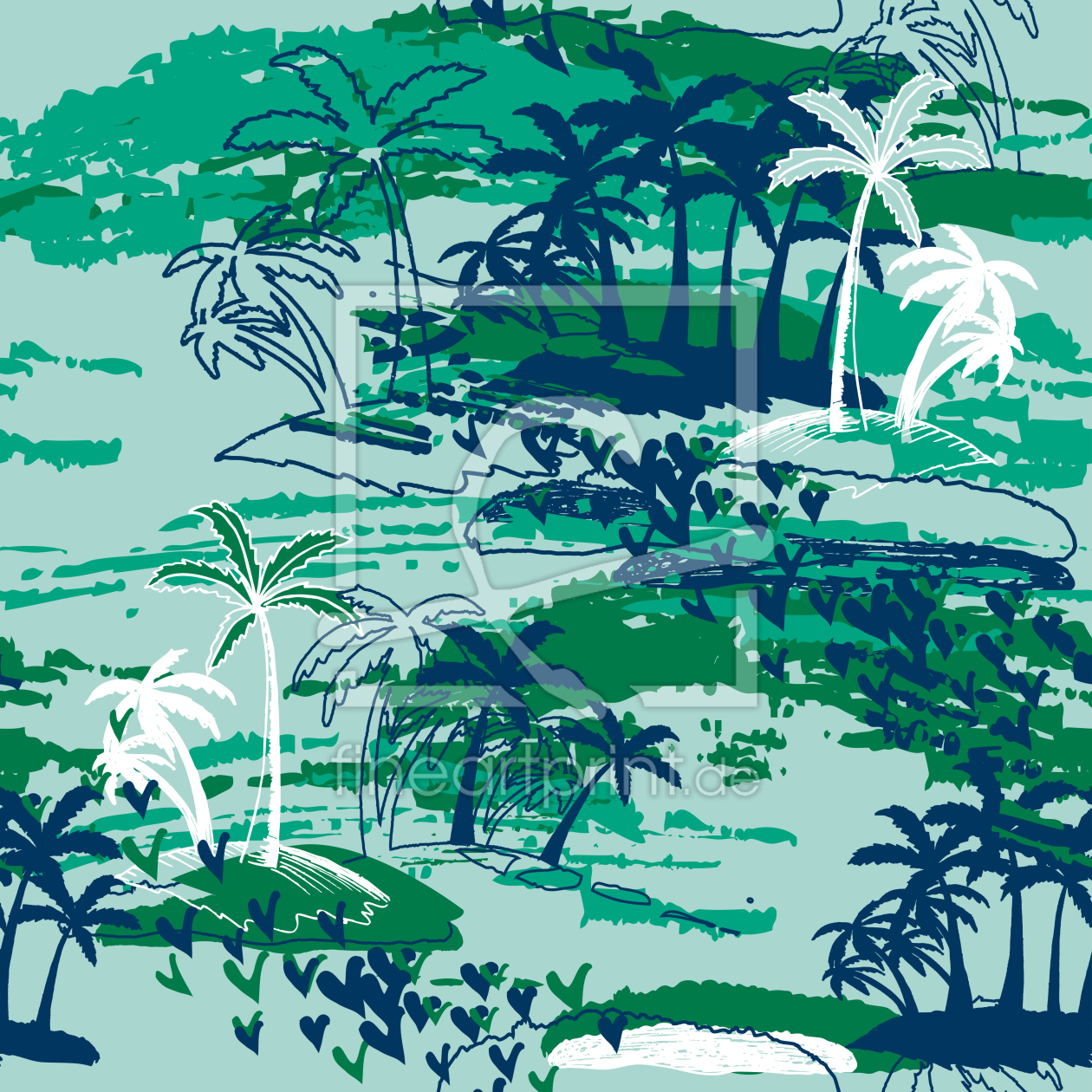Bild-Nr.: 9025184 Inselparadies Grün erstellt von patterndesigns-com