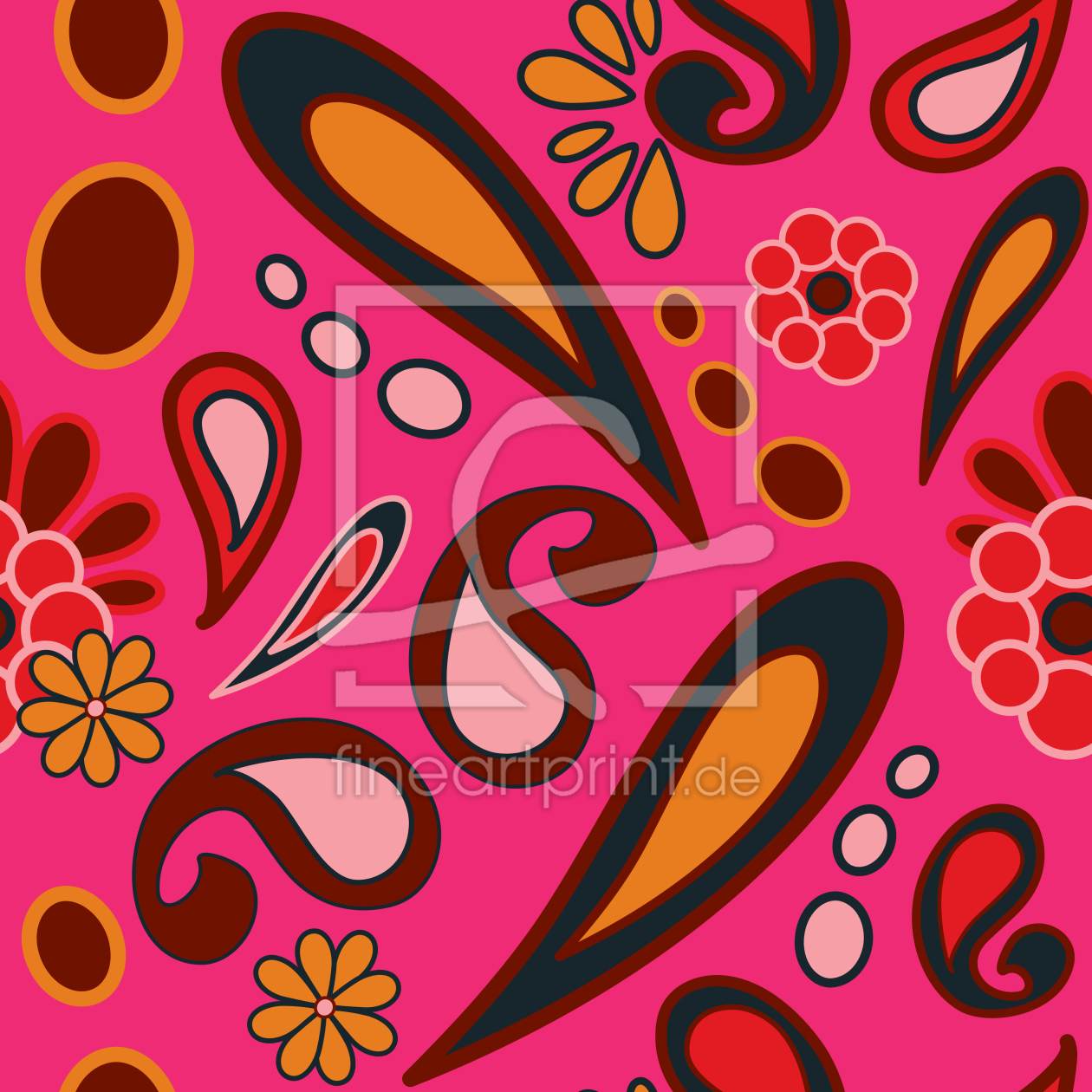 Bild-Nr.: 9025207 Beebob Paisley Fuchsia erstellt von patterndesigns-com