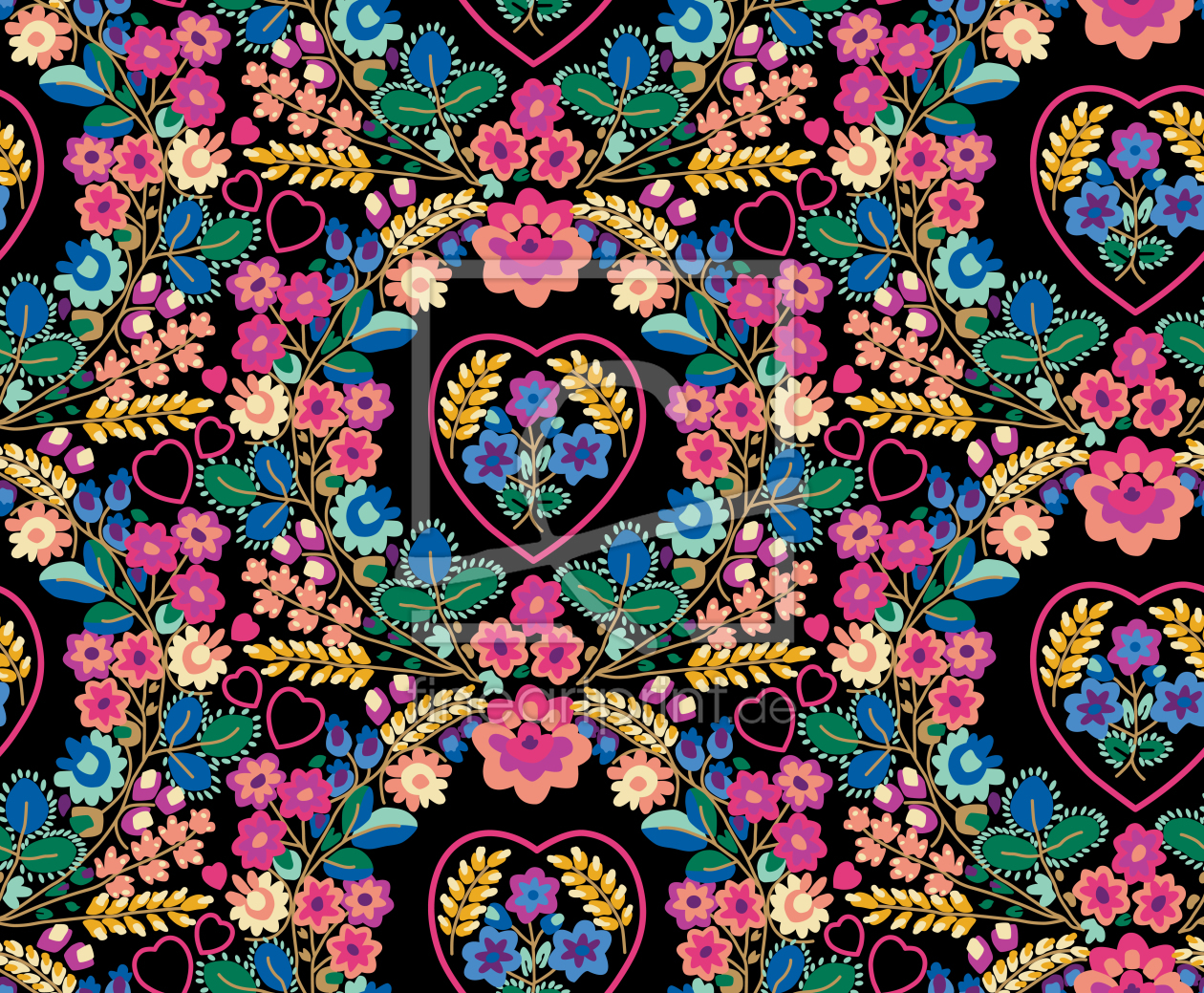 Bild-Nr.: 9025209 Glorios Floral Pink erstellt von patterndesigns-com