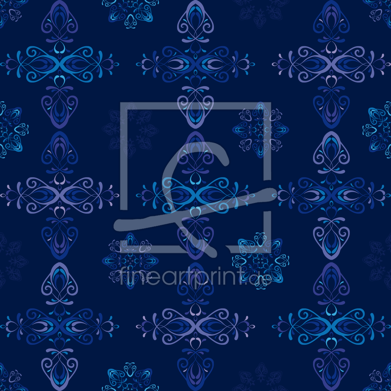 Bild-Nr.: 9025323 Renaissance Kristall Blau erstellt von patterndesigns-com
