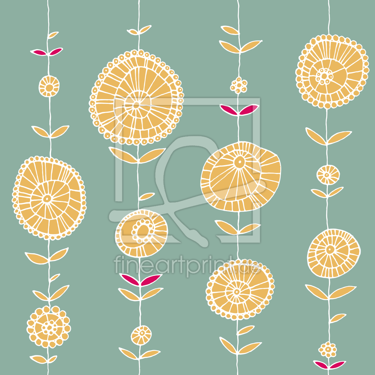 Bild-Nr.: 9025411 Blumenkette Gelb erstellt von patterndesigns-com