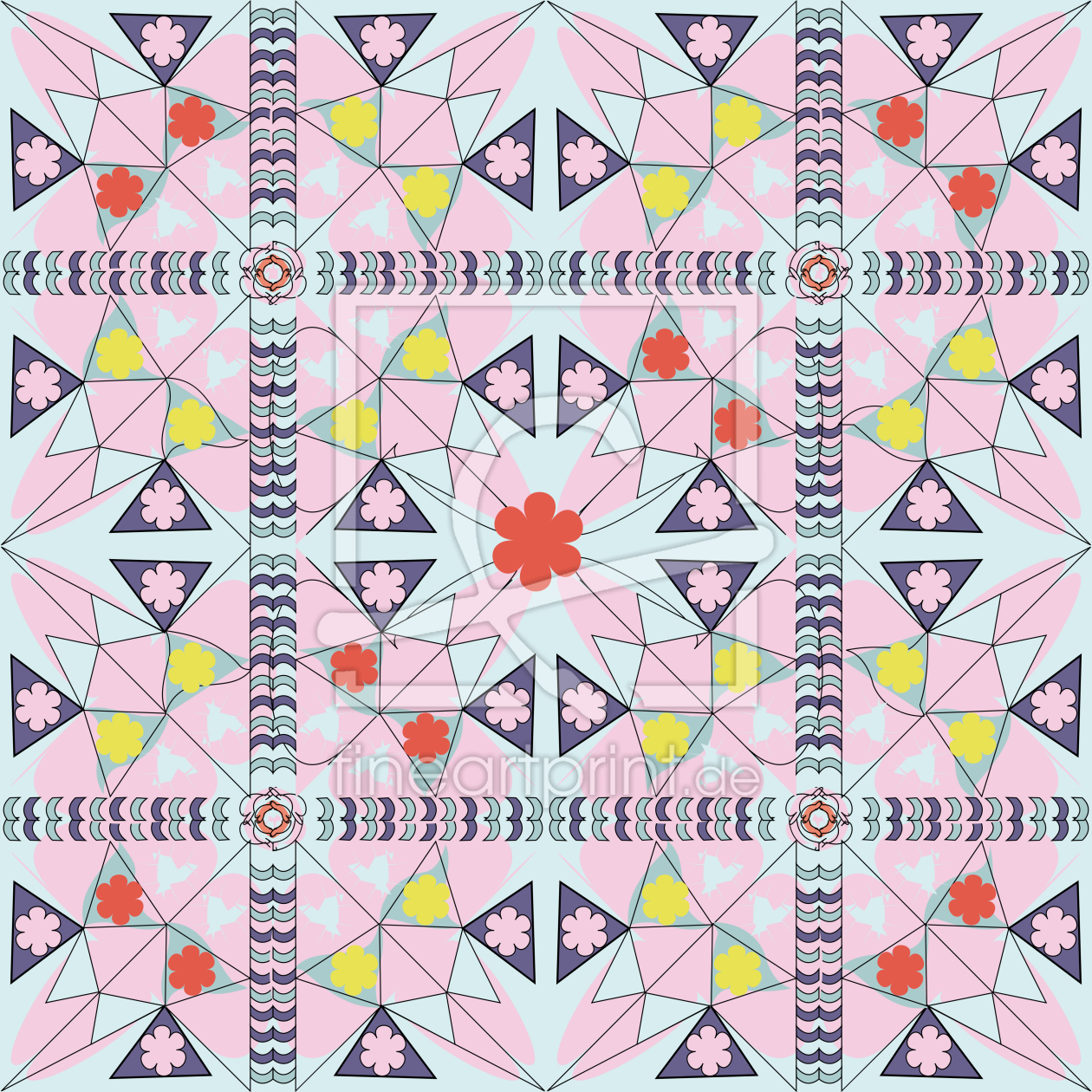 Bild-Nr.: 9025449 Mosaik Mit Blumen erstellt von patterndesigns-com