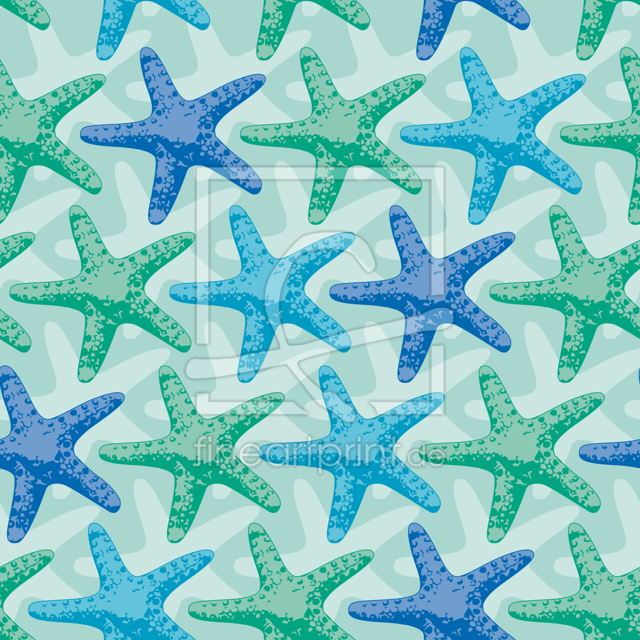 Bild-Nr.: 9025529 Seesterne Mint erstellt von patterndesigns-com