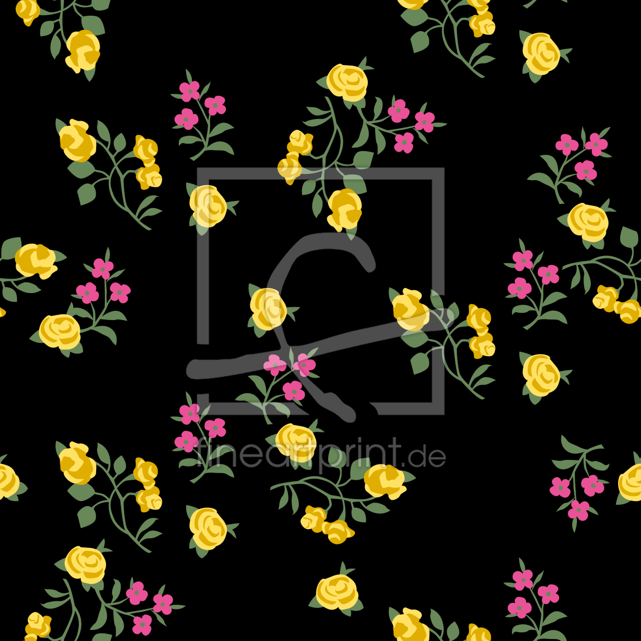 Bild-Nr.: 9025536 Streublumen Auf Schwarz erstellt von patterndesigns-com