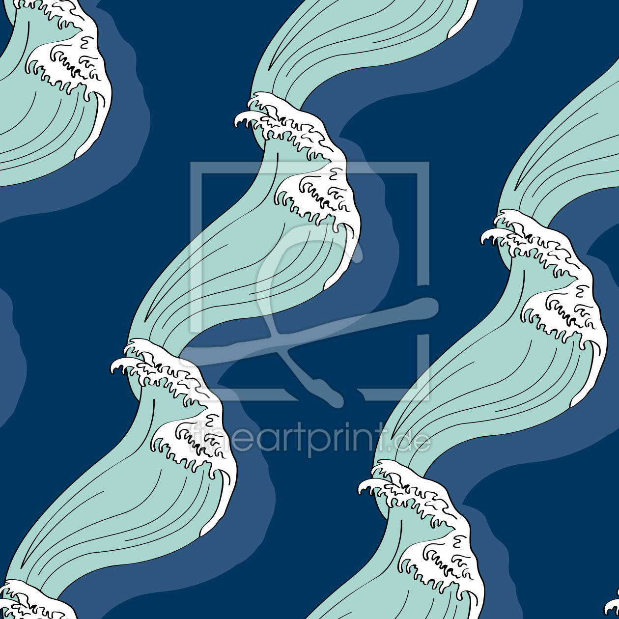 Bild-Nr.: 9025560 Maritime Wellen erstellt von patterndesigns-com