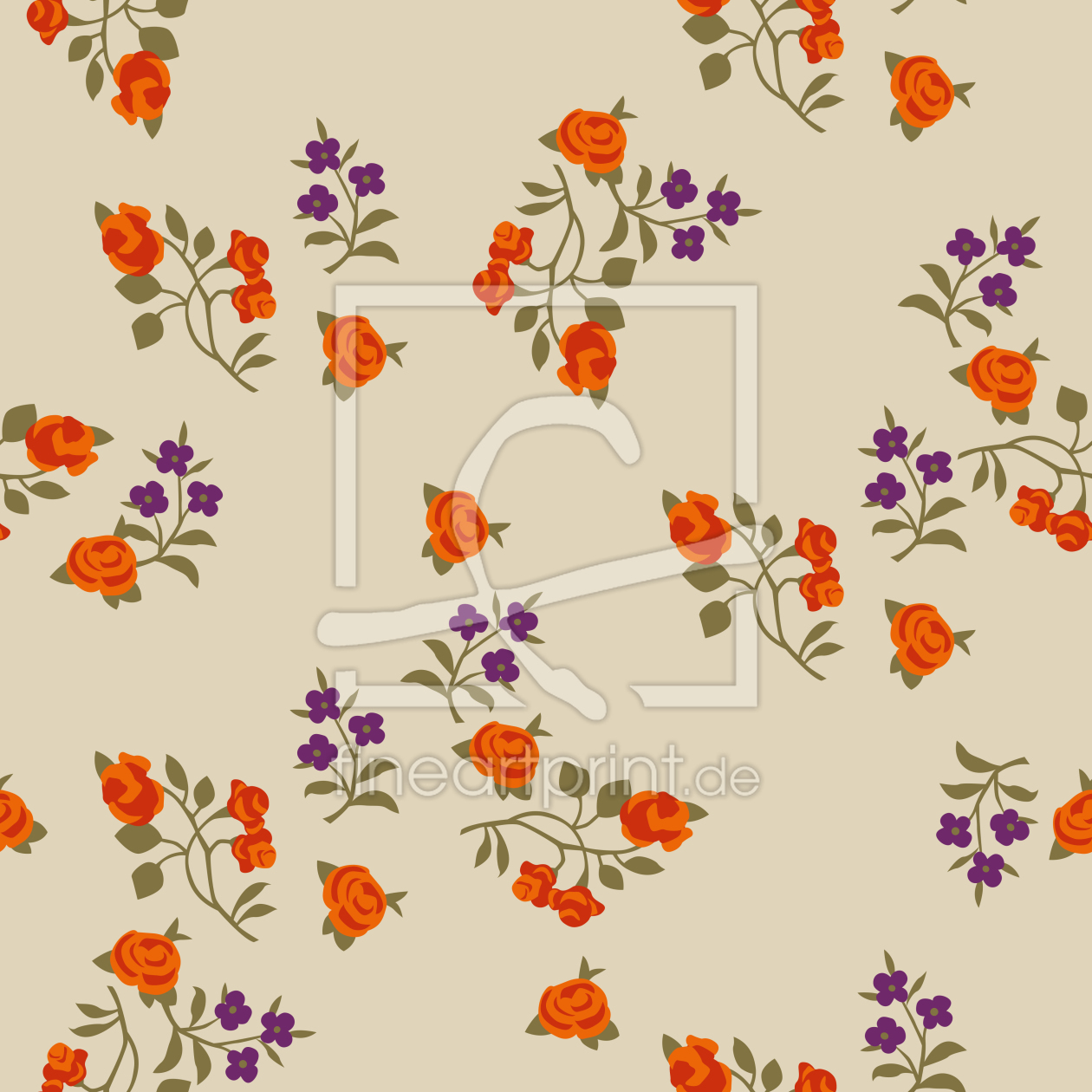 Bild-Nr.: 9025605 Streublumen Auf Beige erstellt von patterndesigns-com