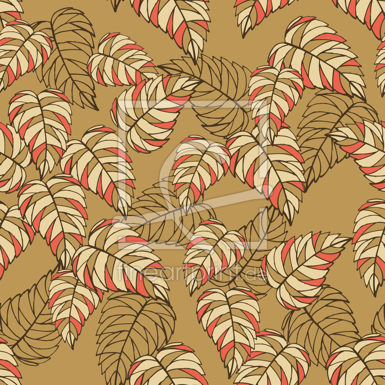 Bild-Nr.: 9025622 Birkenblatt Beige erstellt von patterndesigns-com