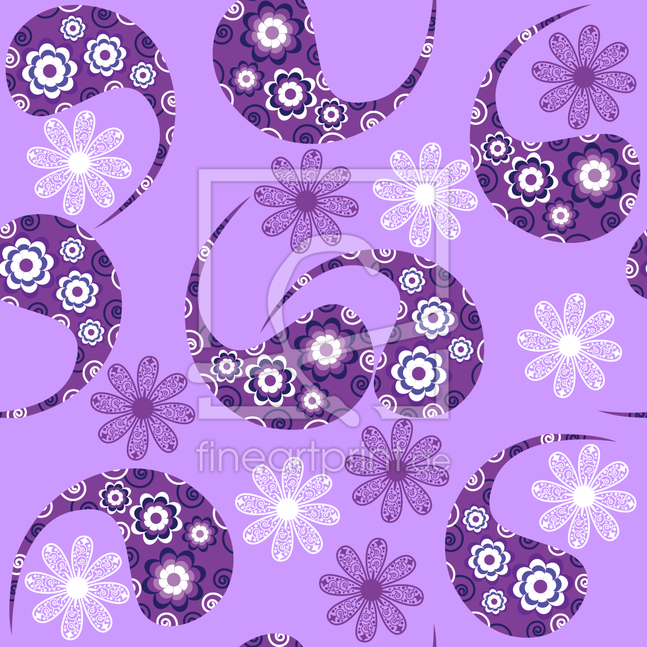 Bild-Nr.: 9025631 Paisley Trifft Blume erstellt von patterndesigns-com