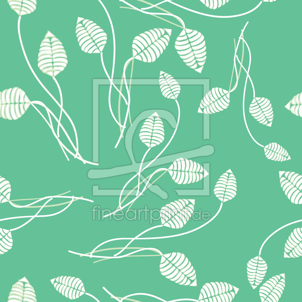 Bild-Nr.: 9025642 Blättertanz Auf Mint erstellt von patterndesigns-com