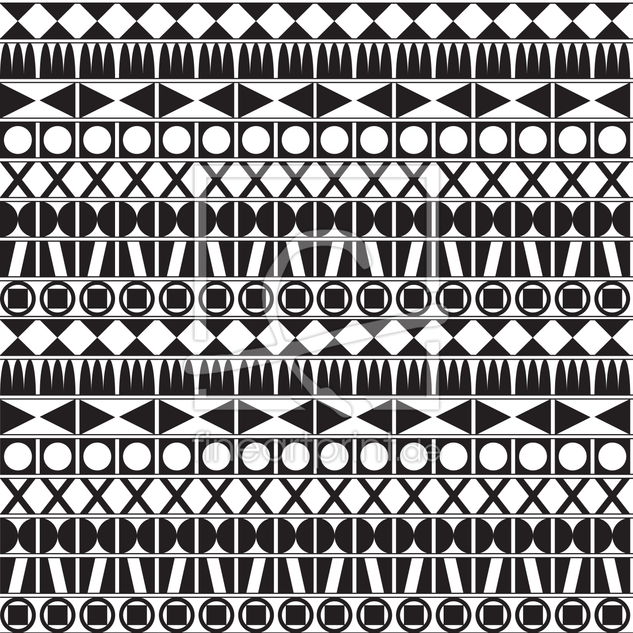 Bild-Nr.: 9025710 Tribal Monochrom erstellt von patterndesigns-com