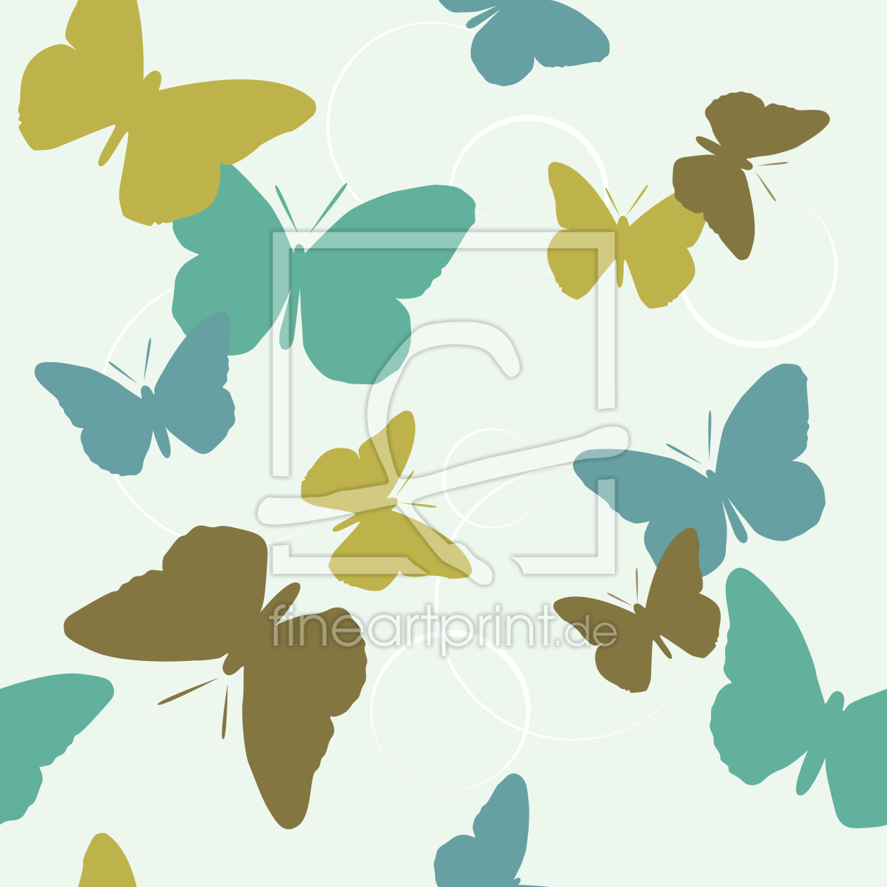 Bild-Nr.: 9025725 Zeit der Schmetterlinge Grün erstellt von patterndesigns-com
